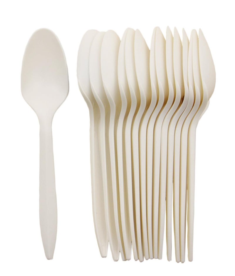 GreenWorks 58 Plant Starch Disposable Cutlery Spoons1000 Count Cornstarch BioBased Spoons